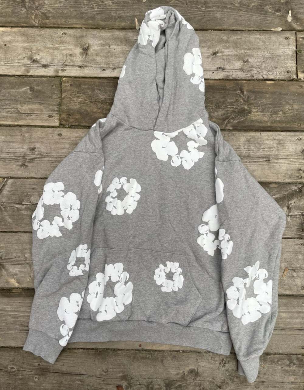 Denim Tears Cotton Wreath Sweatshirt Hoodie gray Size Medium